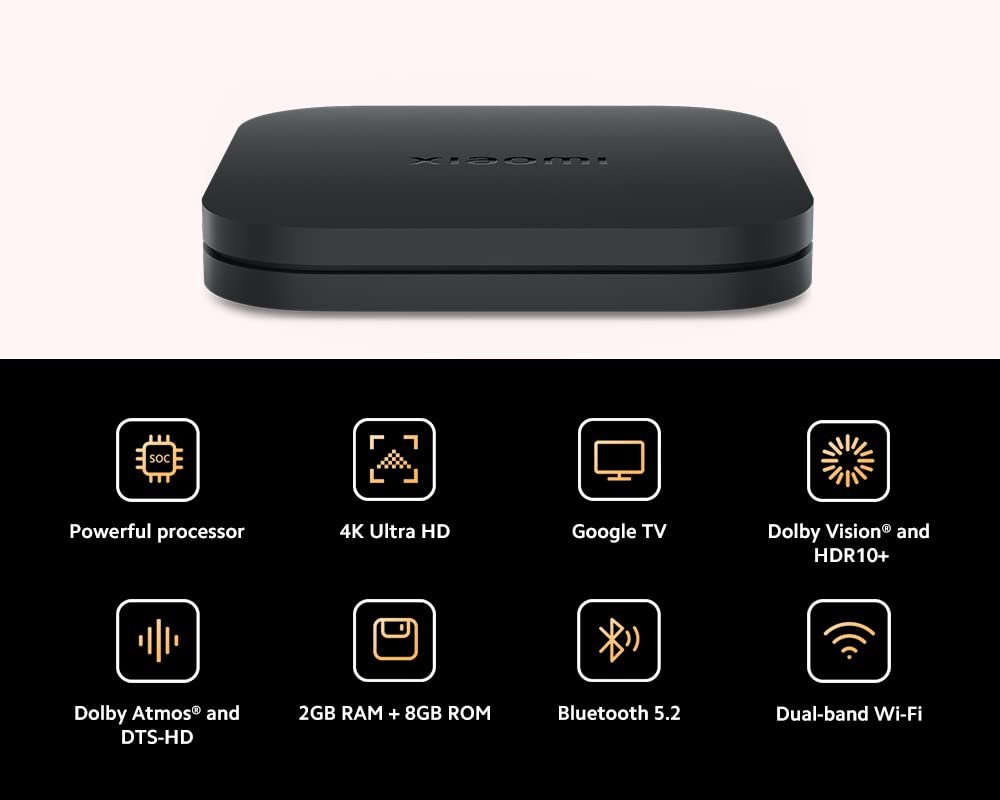 Медіаплеєр Xiaomi TV Box S (2nd Generation) 4K Ultra HD 2GB RAM 8GB ROM, фото №2