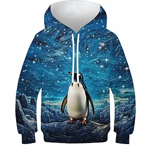 Дитяча толстовка з капюшоном HONGBING 3D-друк з кишенею-кенгуру - Фото 1