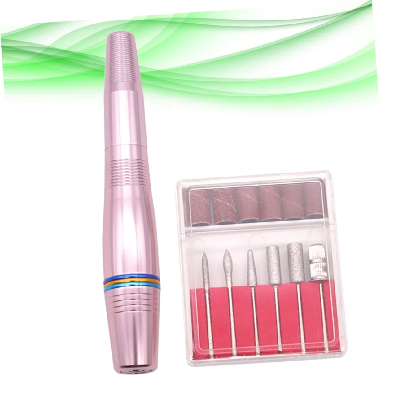 Набор для маникюра и педикюра Healvian Электрический Мини-дрель Розовый, фото №2