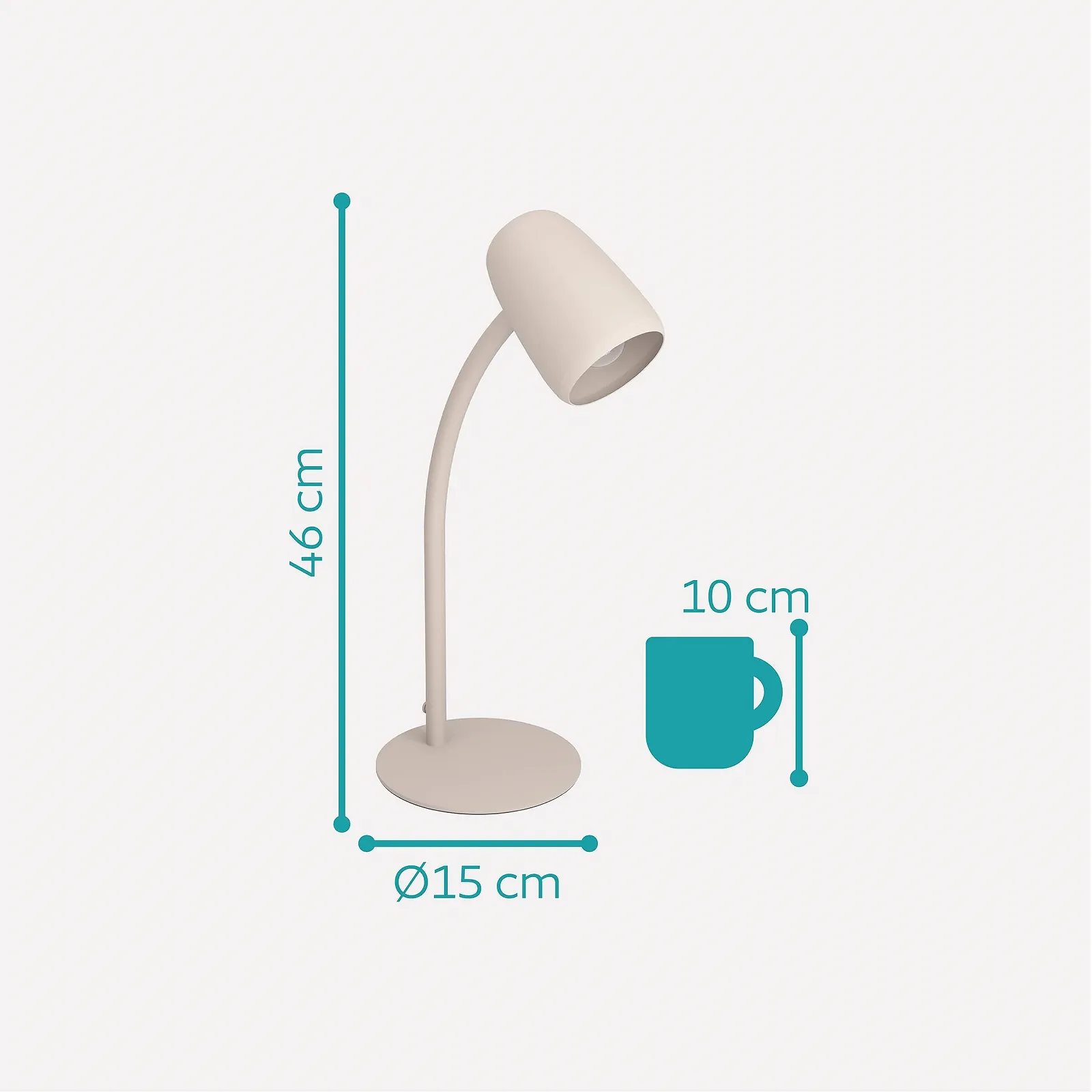 Настільна лампа EGLO Carlo Flex E14 Металева Пісочна, фото №6