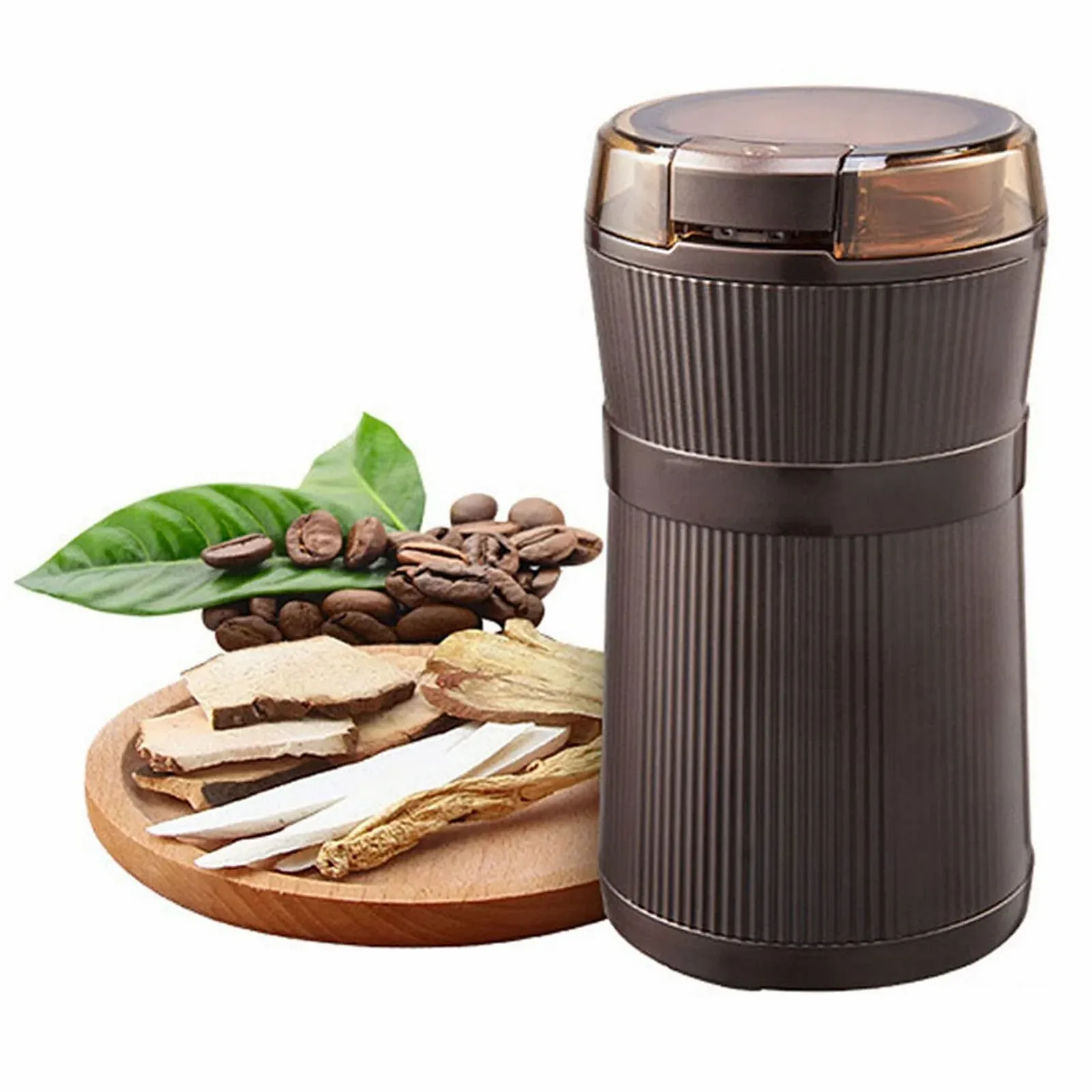 Електрична кавомолка Зерновий млин Спеції Трави Зернові Перець Кавові зерна Побутовий подрібнювач 200 мл, фото №1