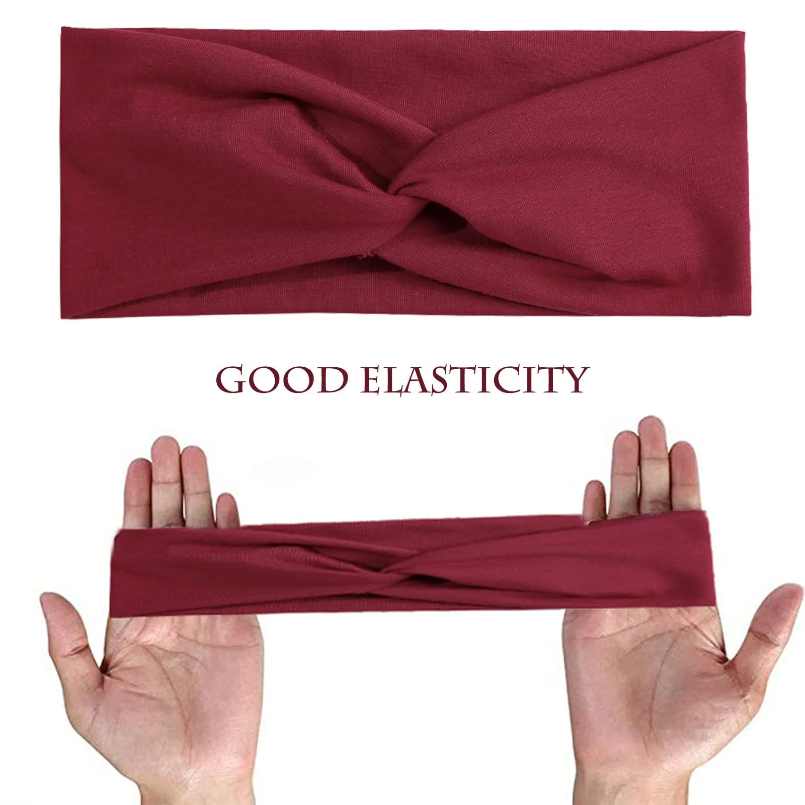 Пов'язка на голову Zhenp Широка Скручена М'яка, фото №5