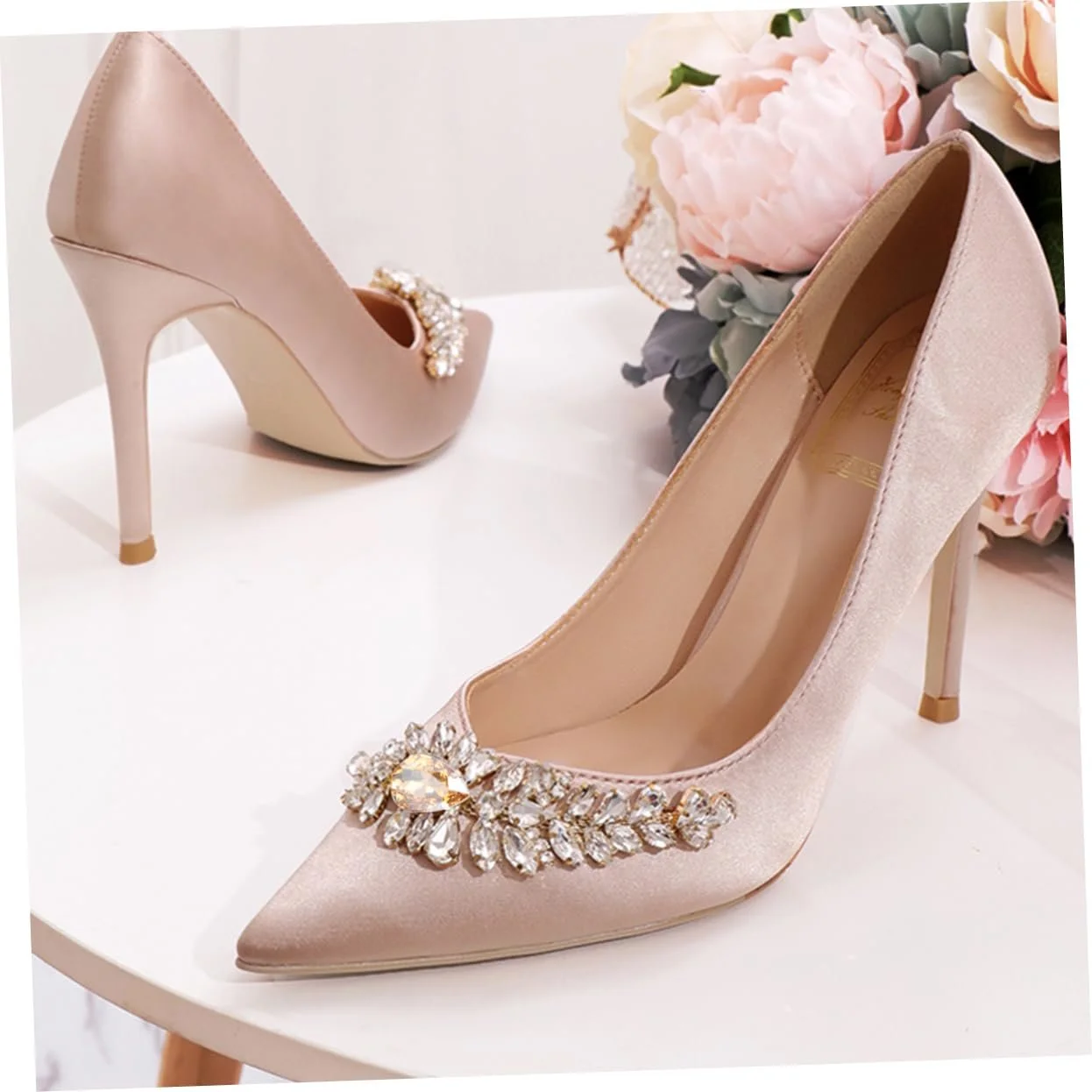 Стрази Скляні Краплеподібні з Кристалами та Срібною Плоскою Основою, 50 шт, фото №7