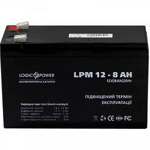 Батарея к ИБП LogicPower LPM 12В 8Ач 3865 - Фото 1
