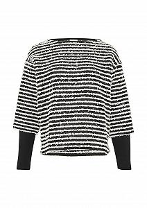 Толстовка s.Oliver BLACK LABEL Текстурированная полоска - Фото 1