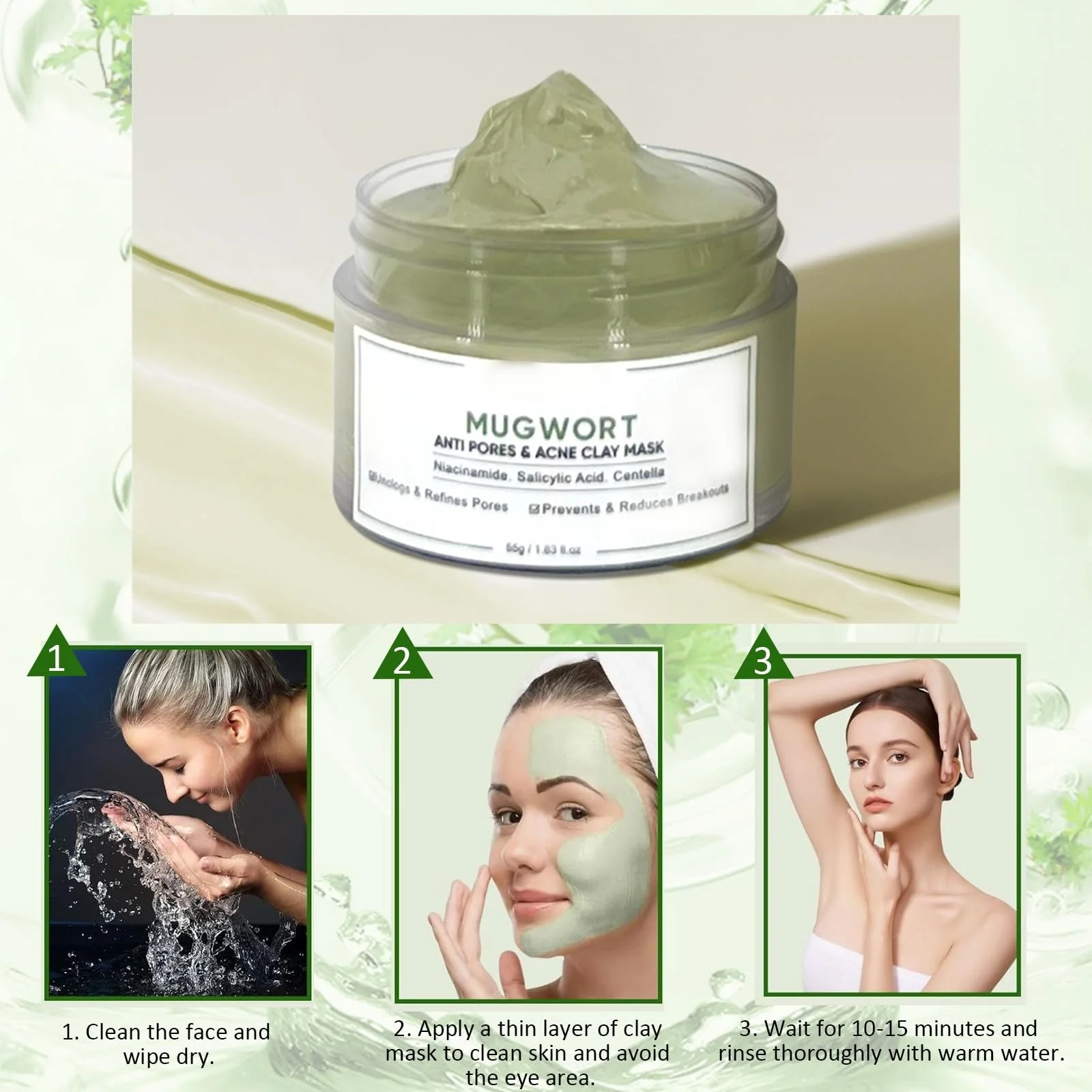 Очищуюча глиняна маска Azonelife, фото №6