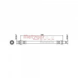 Тормозной шланг METZGER 4111467 для VOLVO, задний левый/правый - Фото 1