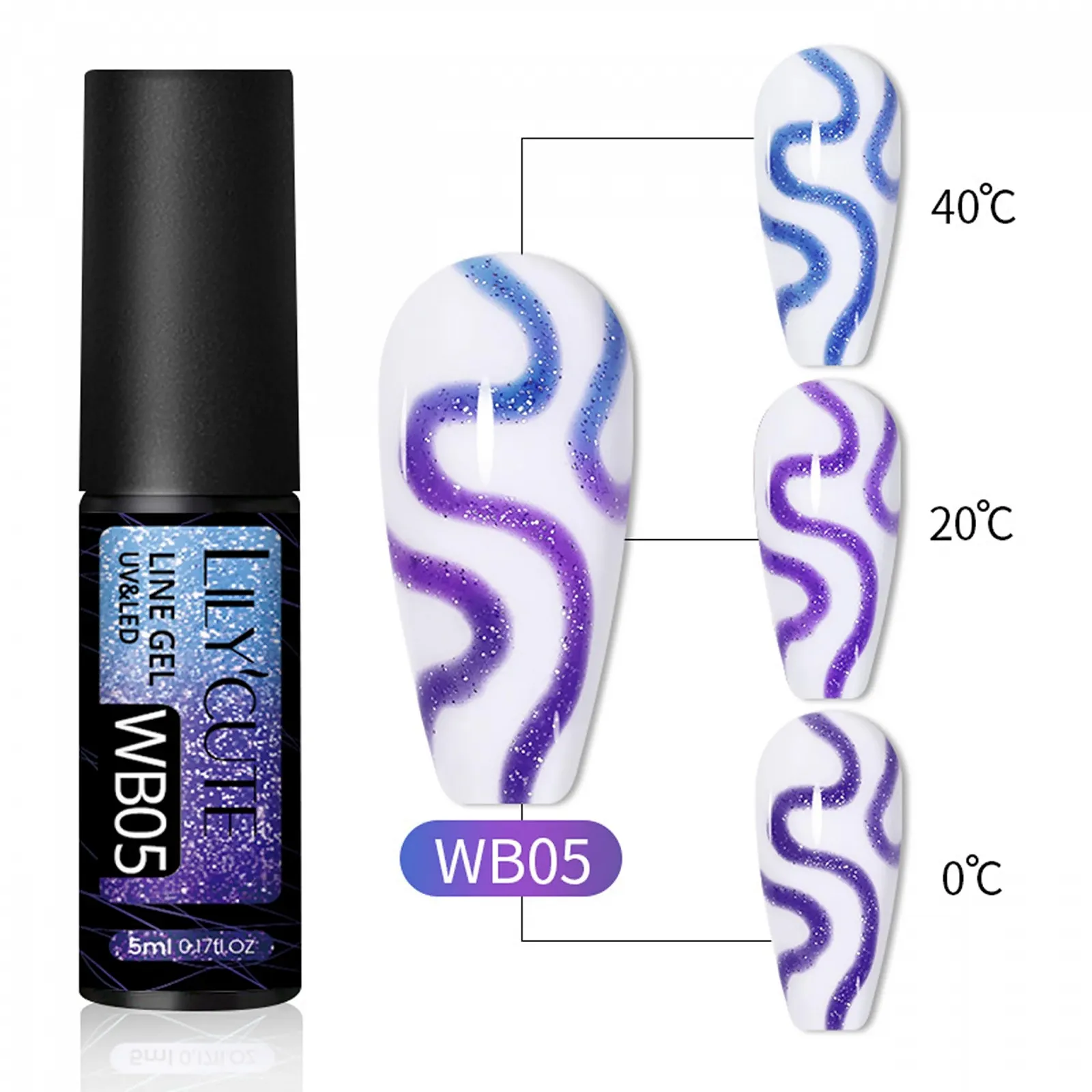 Гель-лак Меняющий Цвет Голубой, фото №8