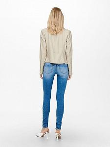 Куртка ONLY ONLGEMMA Faux Leather Biker OTW NOOS из искусственной кожи Бежевый L synthetic.ua - Фото 1