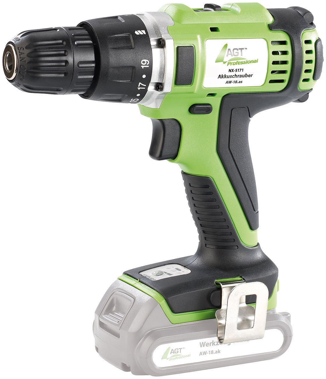 Дрель-шуруповерт AGT Professional AW-18.as Аккумуляторный Li-Ion Батарея Зарядное устройство, фото №3 Дрель-шуруповерт AGT Professional AW-18.as Аккумуляторный Li-Ion Батарея Зарядное устройство, фото №3