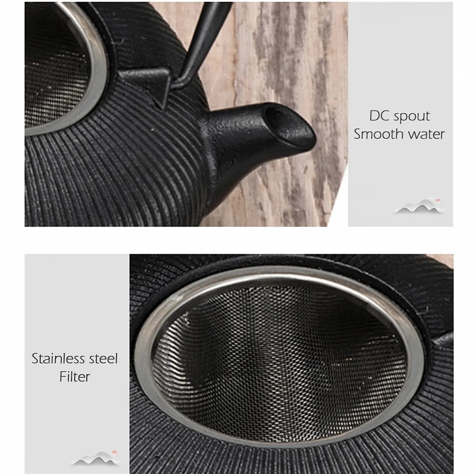 Чайник Чавунний з фільтром Плоский для кип'ятіння води Електрична керамічна плита 800 мл, фото №6 Чайник Чавунний з фільтром Плоский для кип'ятіння води Електрична керамічна плита 800 мл, фото №6