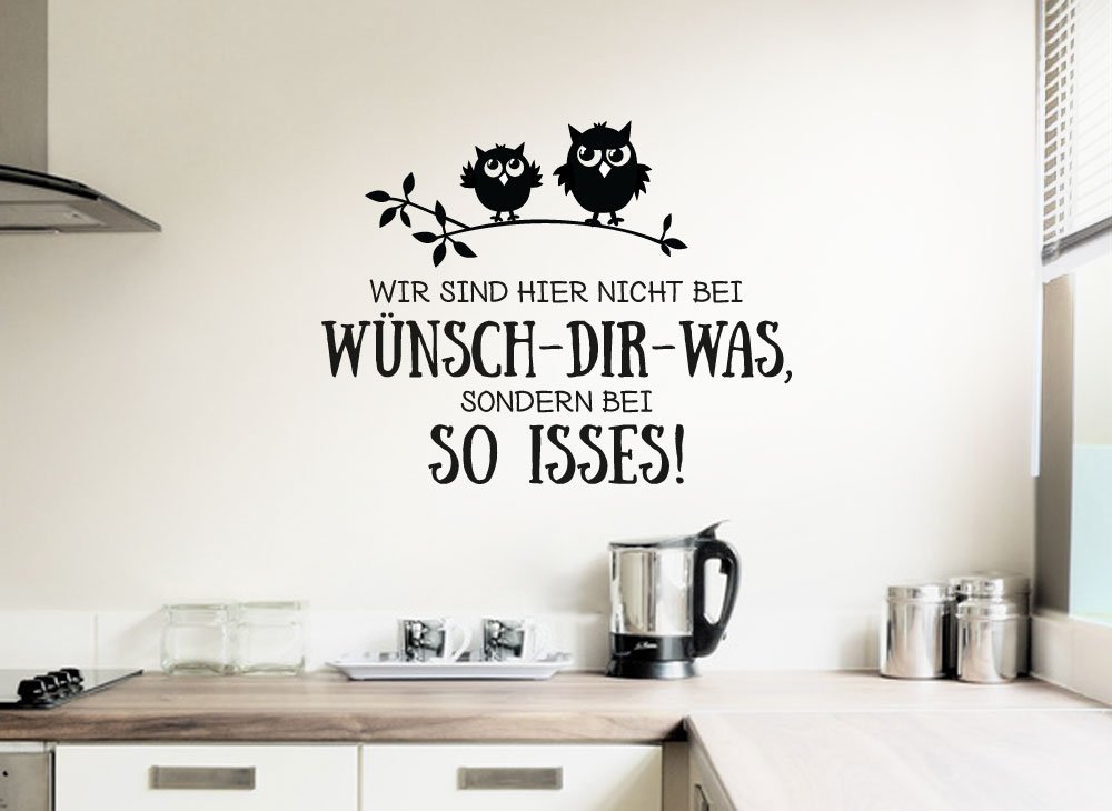 Наклейка на стіну Grandora W1244 "Wir sind Hier Nicht bei Wünsch dir was..." 74 x 58 см Black, фото №1
