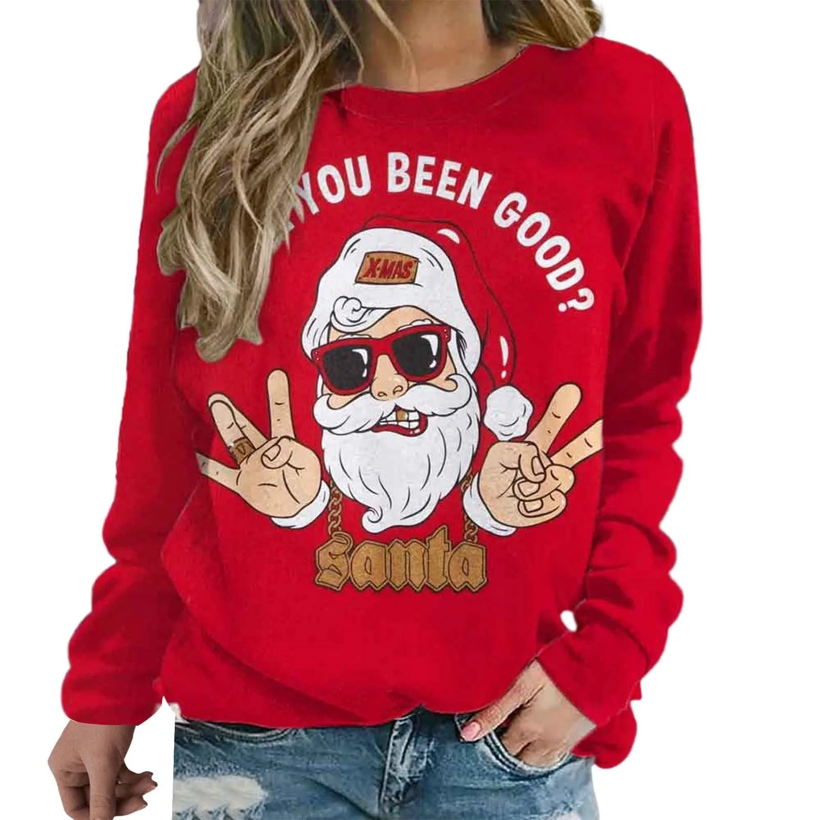 Женский рождественский свитер, фото №1