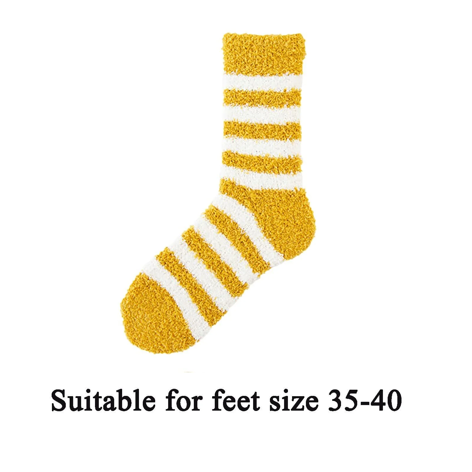 Шкарпетки Чоловічі Жіночі Кораловий Фліс Смугасті, фото №2