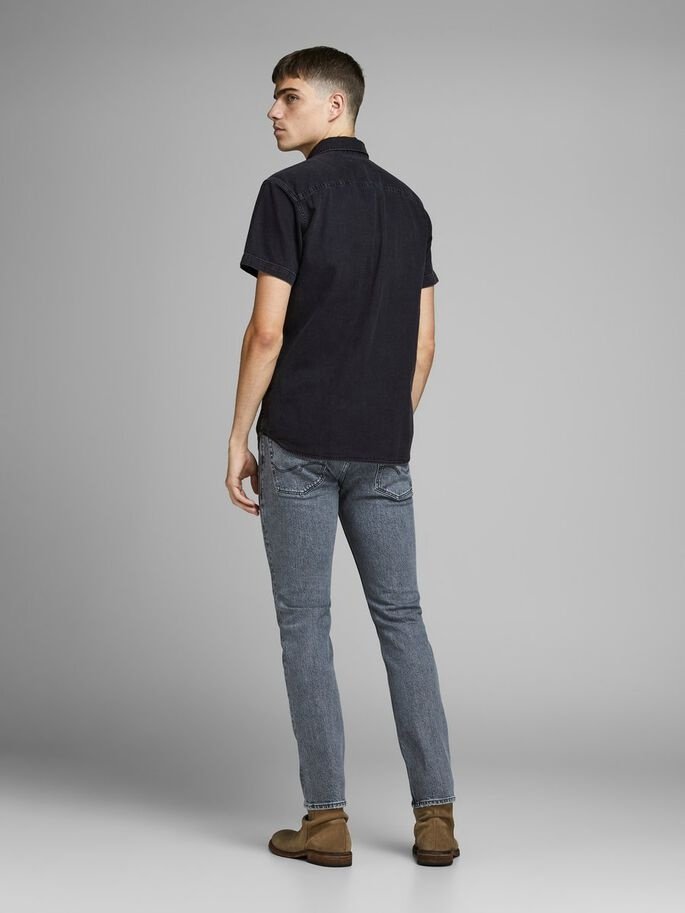 Рубашка Jack&Jones SHERIDAN SN 12159371 Denim Черный XL, фото №4