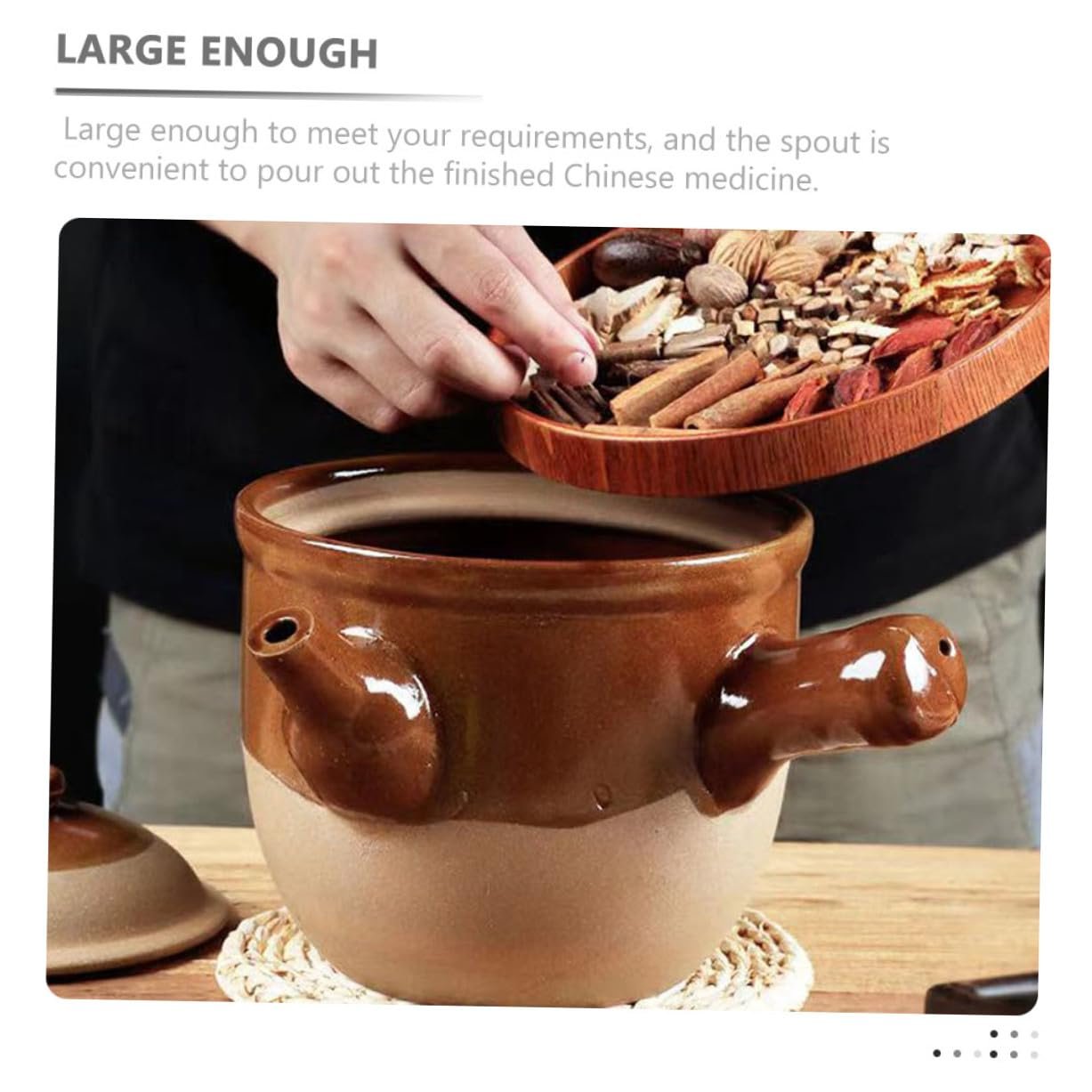 Горщик керамічний Zerodeko жаростійкий для відкритого вогню, фото №5