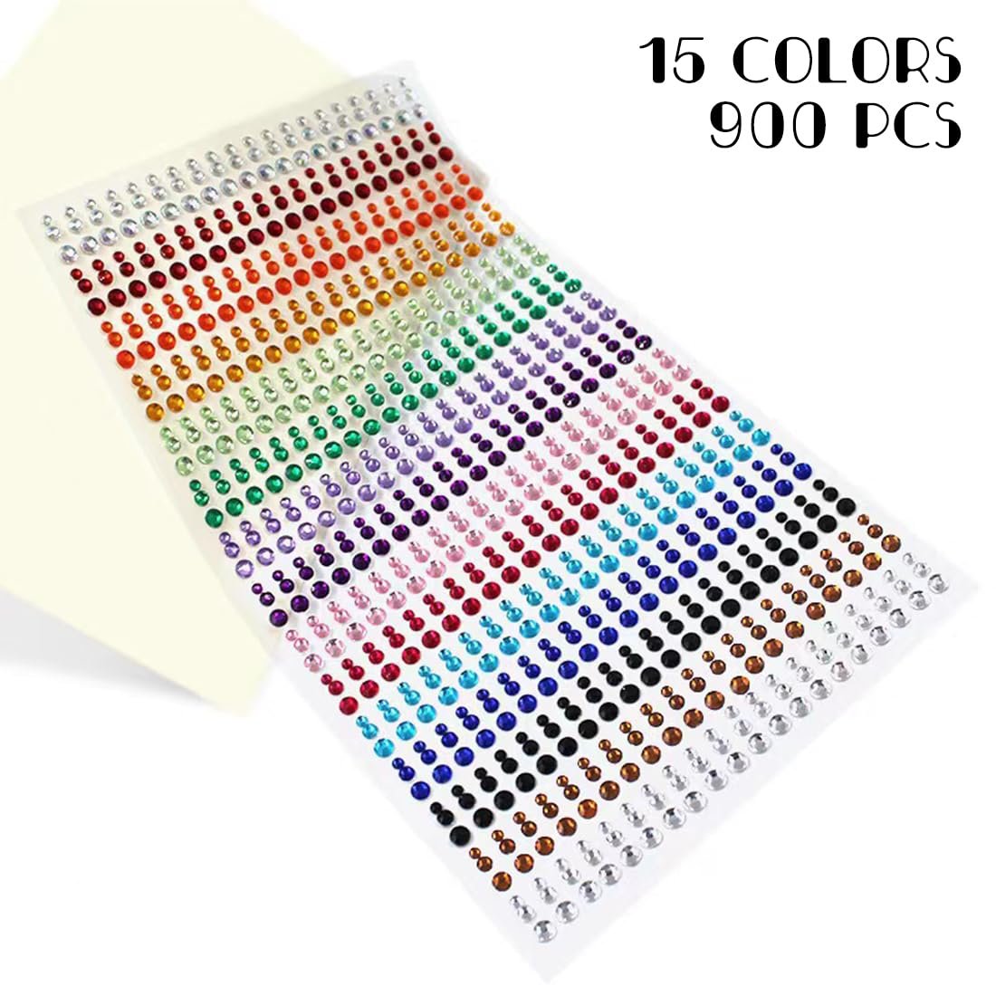 Набір Самоклеючих Блискучих Камінців для нігтів 3 мм 4 мм 5 мм, фото №6