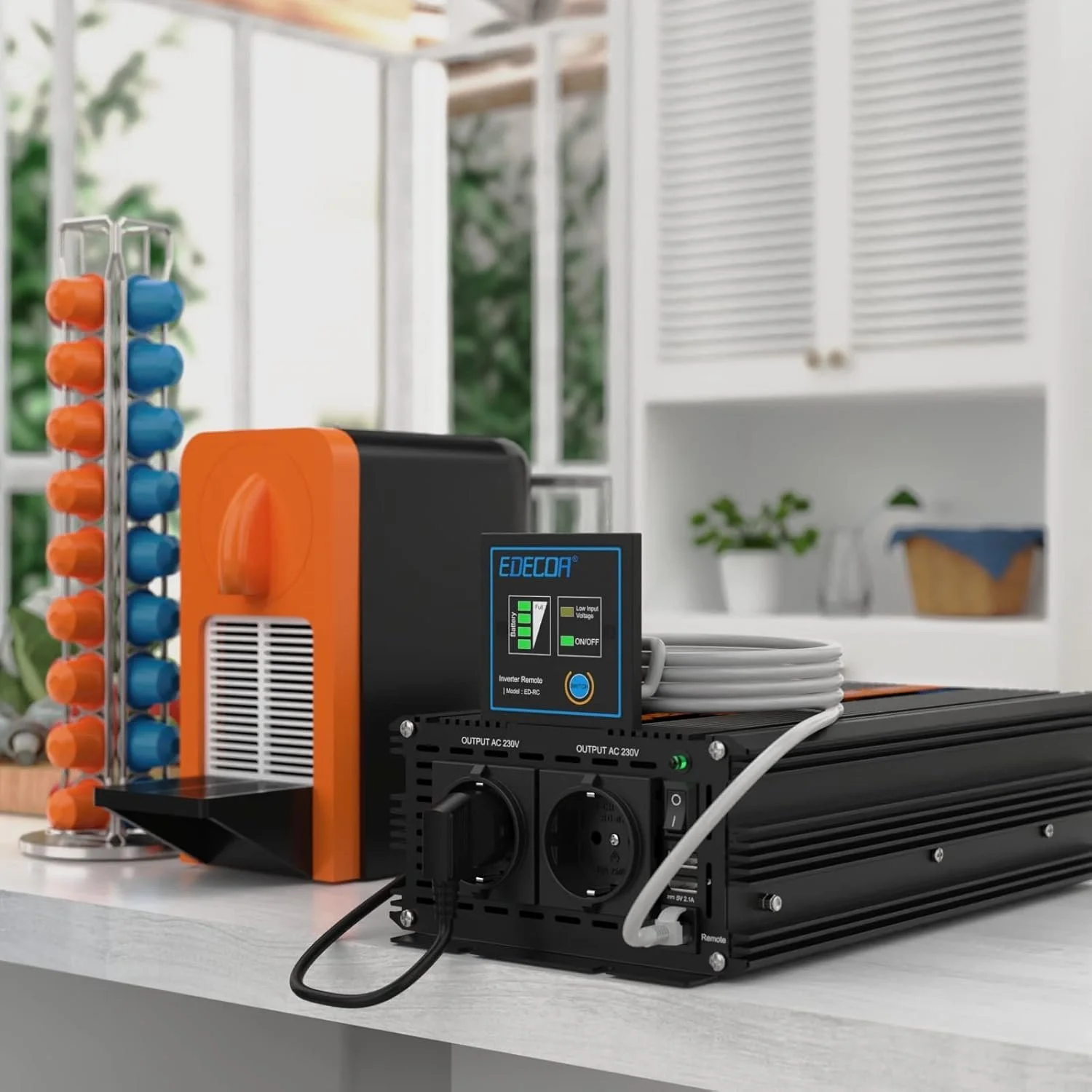 Інвертор Edecoa Spannungswandler 2500/5000W Black, фото №3 Інвертор Edecoa Spannungswandler 2500/5000W Black, фото №3