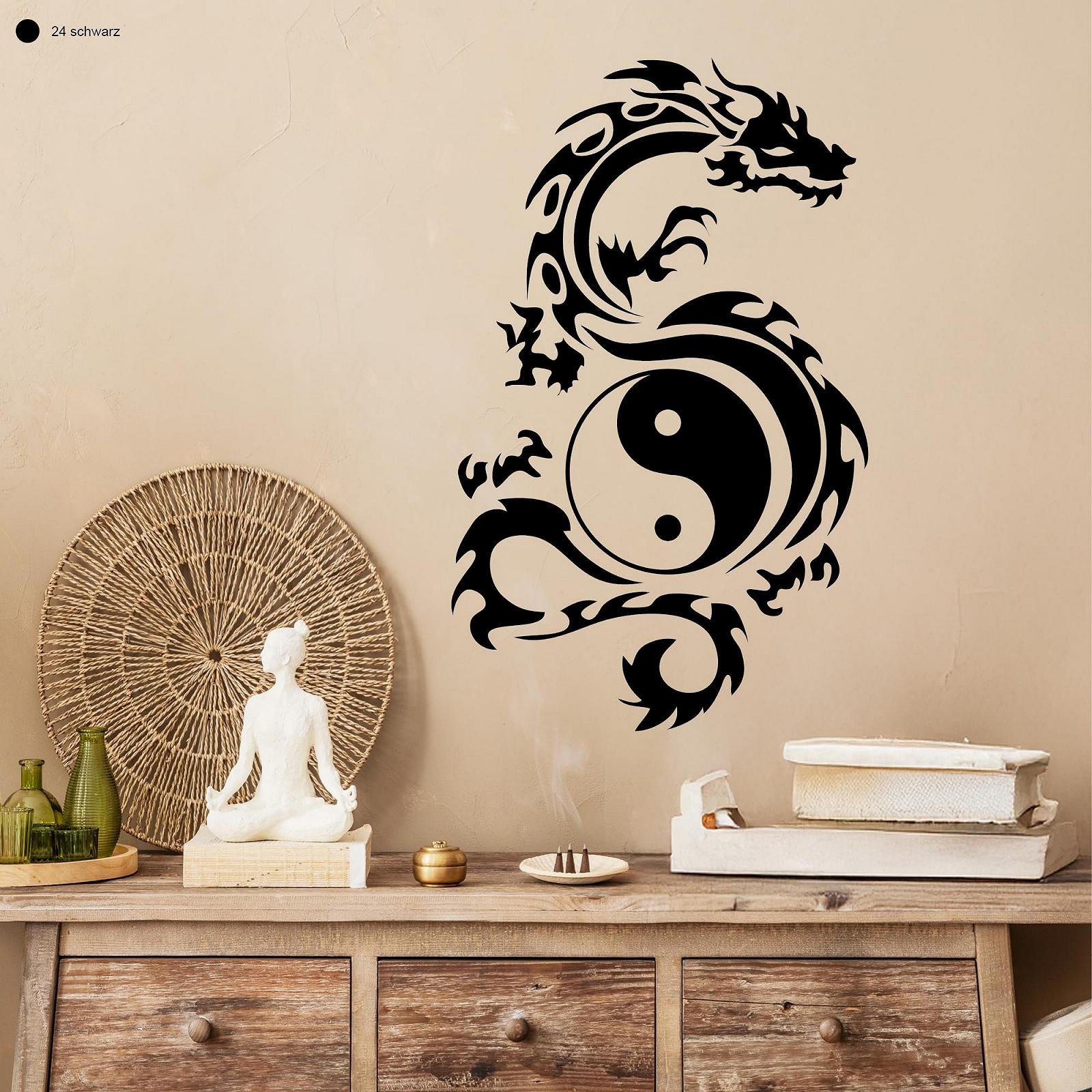 Наклейка на стіну Loft Дракон Інь-Ян Трайбл, фото №5
