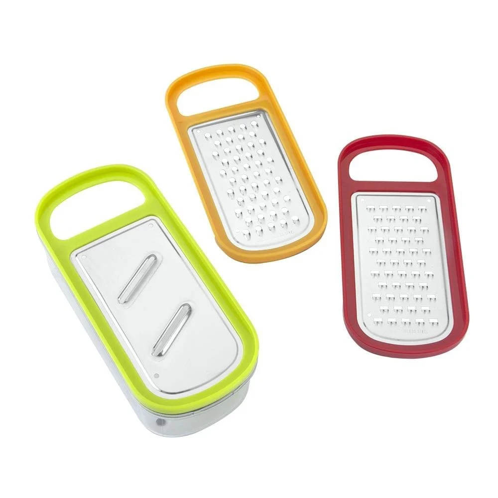 Терка Metaltex 3 в 1 з нержавіючої сталі з контейнером, фото №1