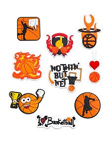Джибитсы баскетбол basketball мяч 9 шт аксессуары Крокс украшение Dz_94_2 - Фото 1