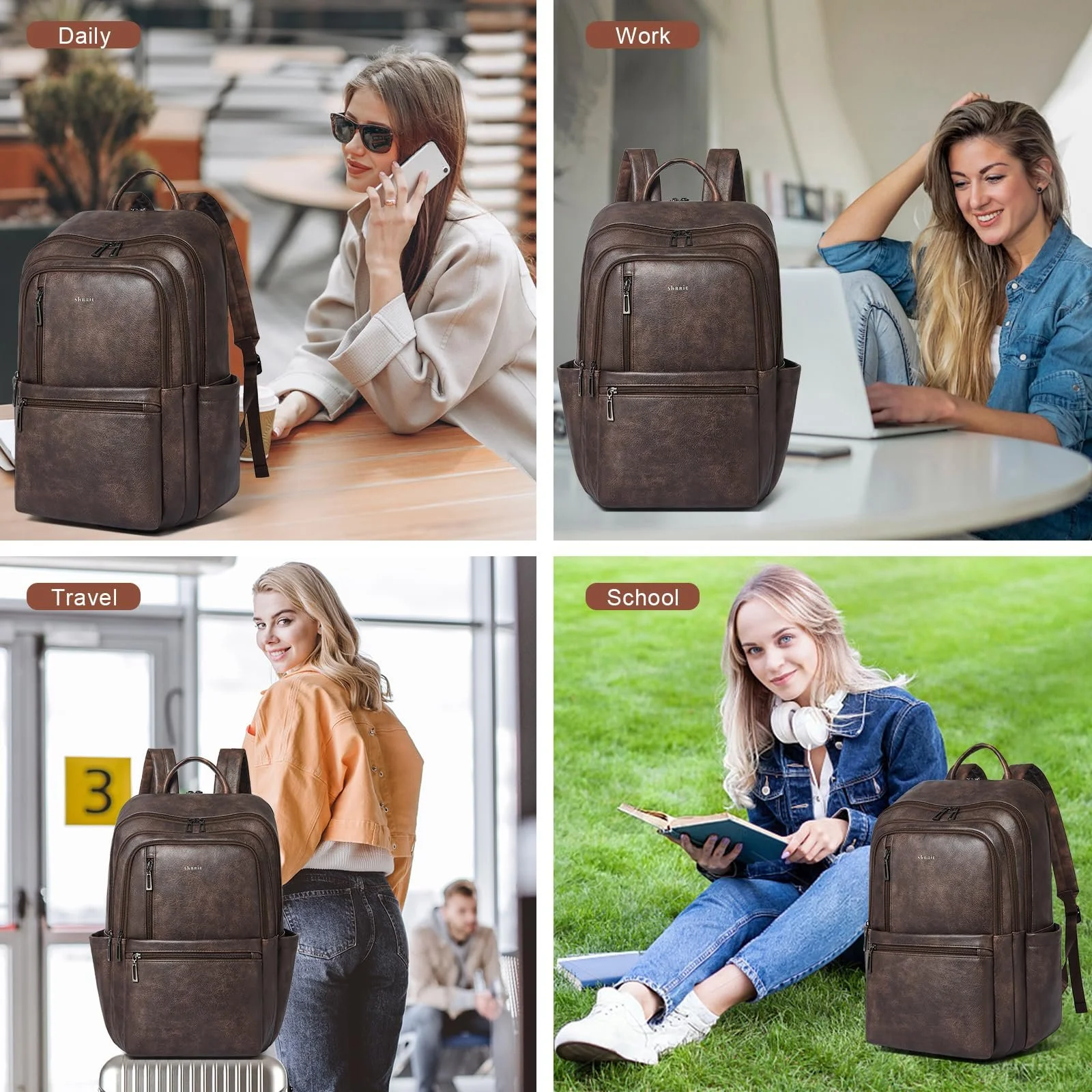 Рюкзак для ноутбука Shrrie Leather 17" Travel, фото №8 Рюкзак для ноутбука Shrrie Leather 17" Travel, фото №8