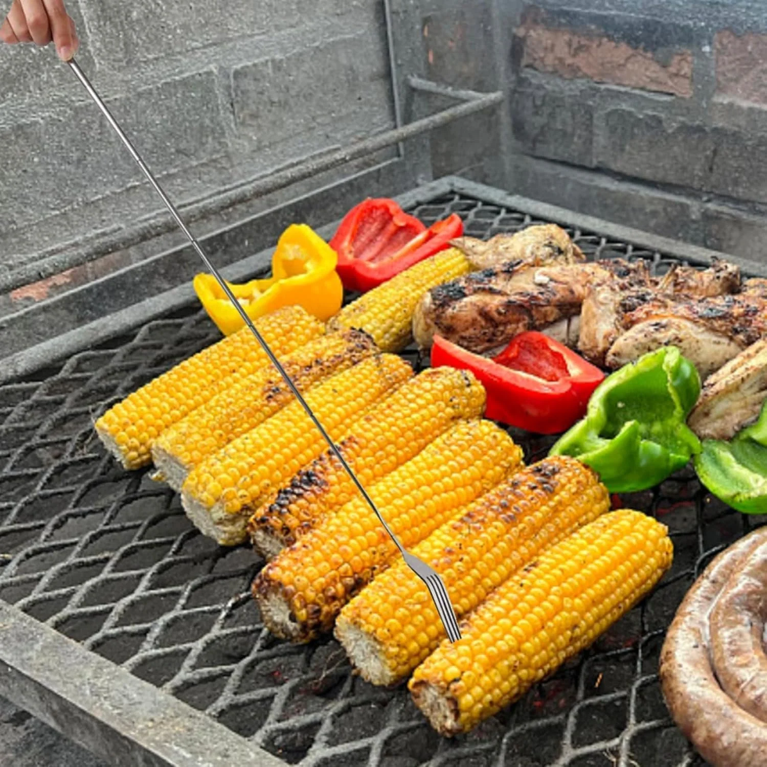 Набір телескопічних виделок і ложок, 2 шт., висувна, фото №6