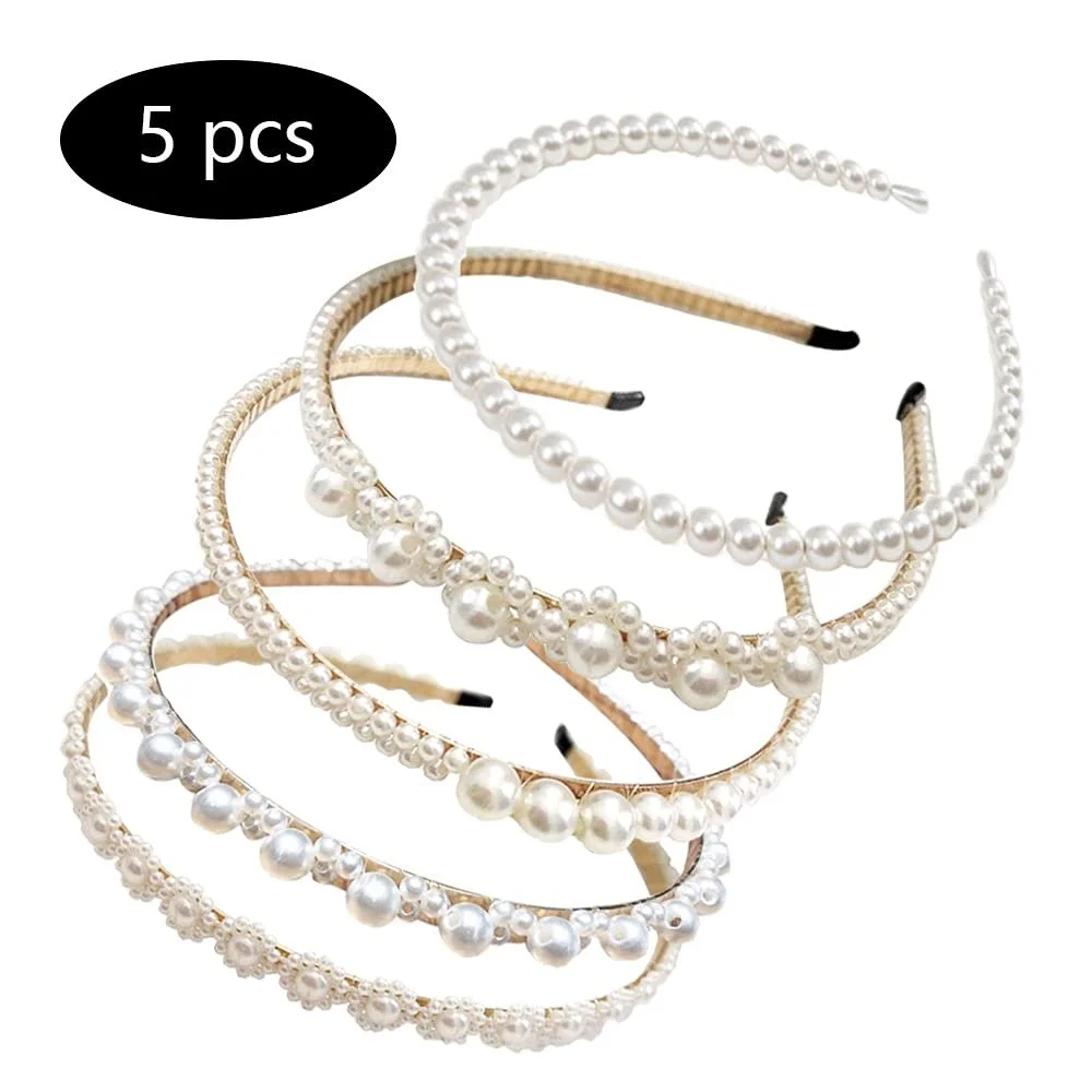Обруч з перлинами, Набір з 5 штук, фото №6