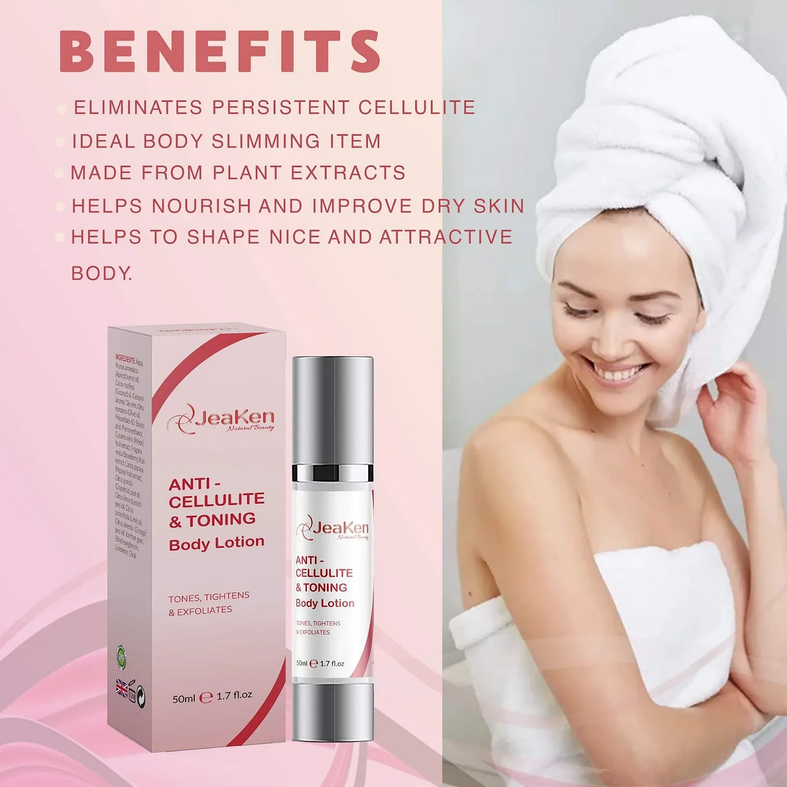 Лосьон антицеллюлитный JeaKen 50 мл, фото №2 Лосьон антицеллюлитный JeaKen 50 мл, фото №2