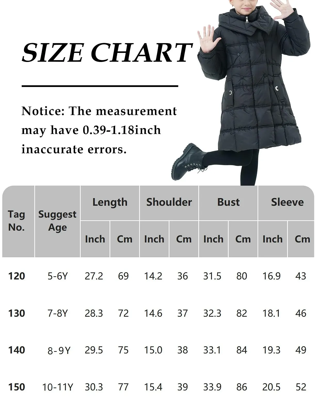 Зимняя куртка FEOYA для девочек, детская длинная толстая подростковая куртка-пуховик с элегантной подкладкой, теплая стеганая куртка с капюшоном Teddy, водонепроницаемая, для возраста 5-12 лет, фото №6