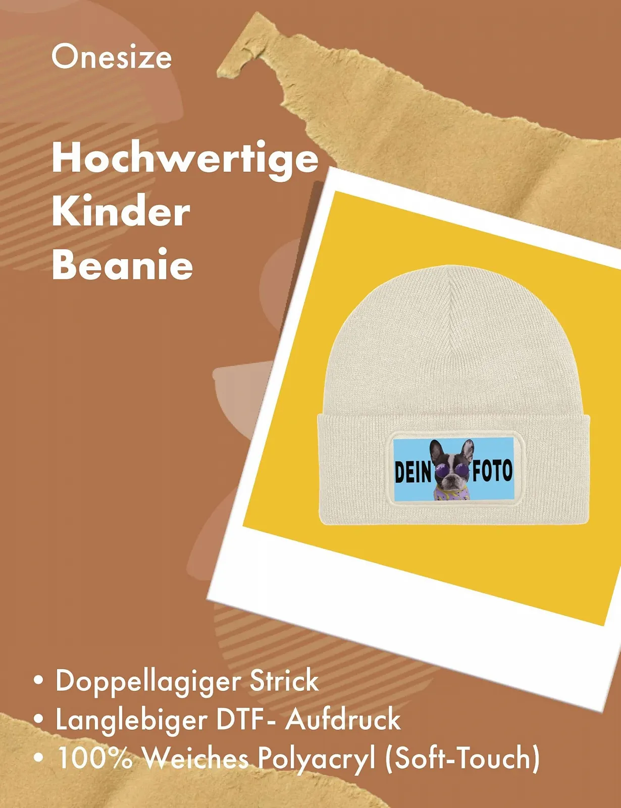 Шапка-бини NIMAMA Детская С принтом, фото №3