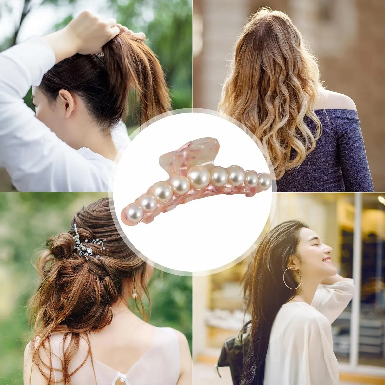 Заколки-крабы для волос с бусинами для волос, фото №4 Заколки-крабы для волос с бусинами для волос, фото №4