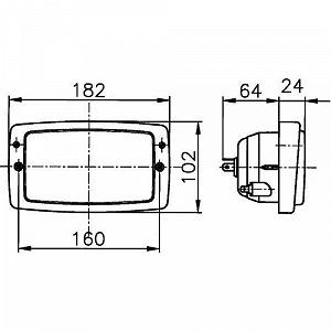 Робоча фара HELLA 1GD 996 018-517 W186 для FENDT AGCO synthetic.ua - Фото 1