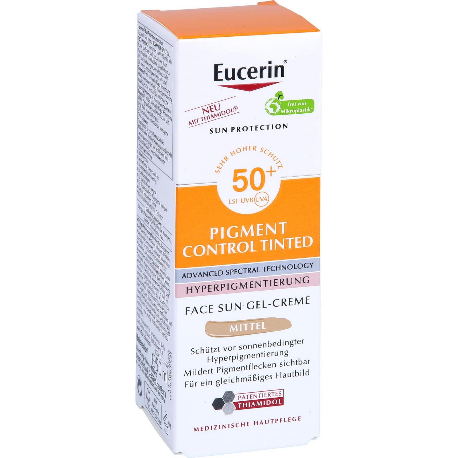 Сонцезахисний флюїд для обличчя Eucerin Pigment Control Tinted SPF 50+ тонуючий 50 мл, фото №5