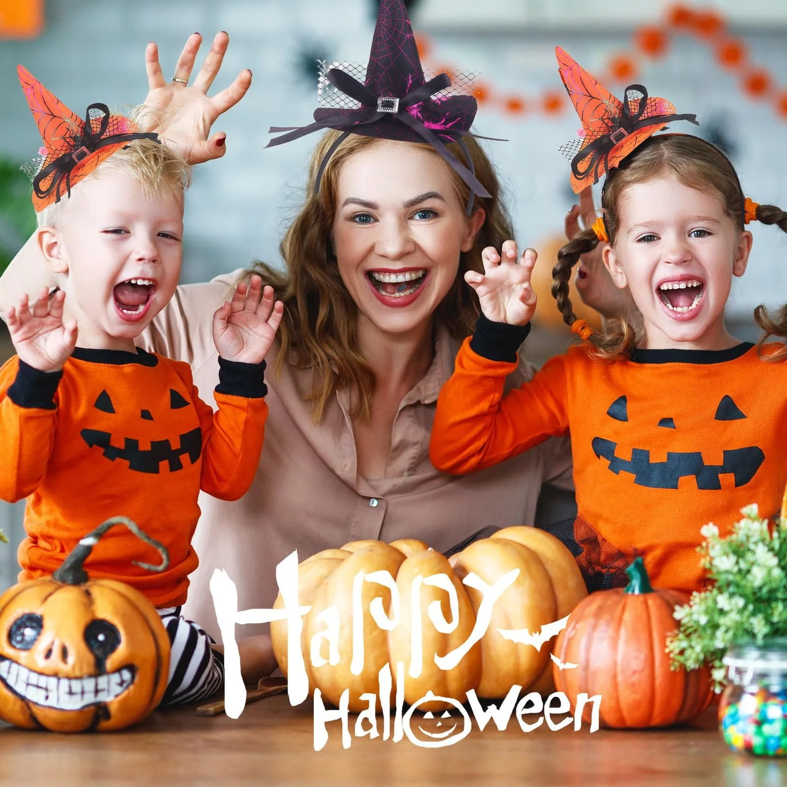 Хелловін Обручі на голову з відьомським капелюхом, фото №3 Хелловін Обручі на голову з відьомським капелюхом, фото №3