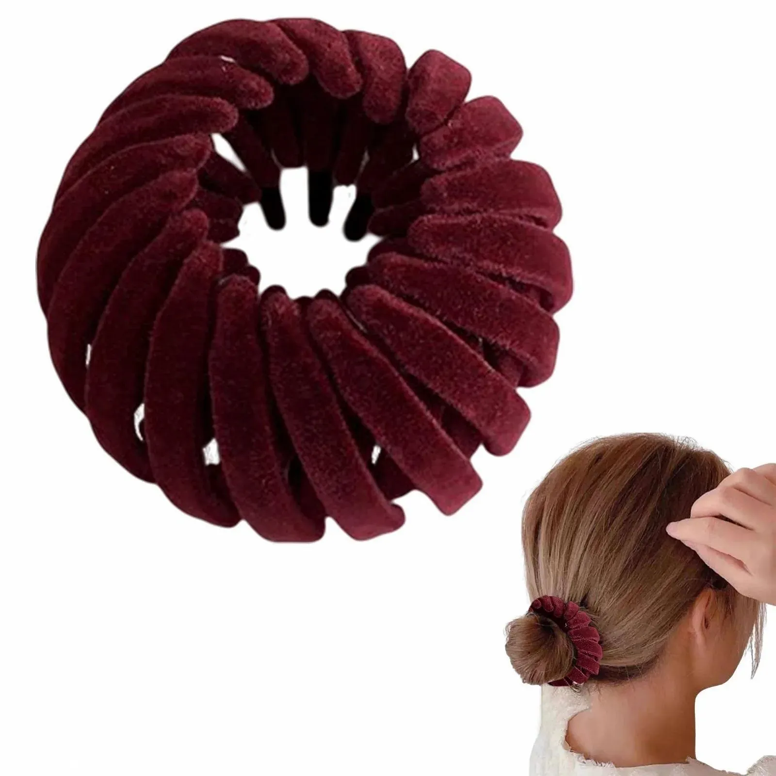 Заколка для волос Nest Бархатные эластичные заколки для волос Magic Nest Три ряда аксессуаров для укладки, фото №5 Заколка для волос Nest Бархатные эластичные заколки для волос Magic Nest Три ряда аксессуаров для укладки, фото №5