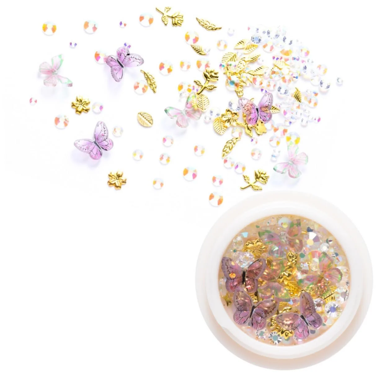 Стрази для нігтів MAGICLULU, 12 коробок, блискучі, набір для манікюру, наклейки для прикрас нігтів, фото №9