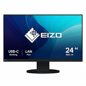 Монітор EIZO FlexScan EV2490-BK 60,5 см (23,8 дюйма) (HDMI, USB Hub, USB-C, RJ-45 LAN, KVM Switch, Daisy Chain, DisplayPort, 5 мс, 1920 x 1080, Регульована висота) Чорний - Фото 1
