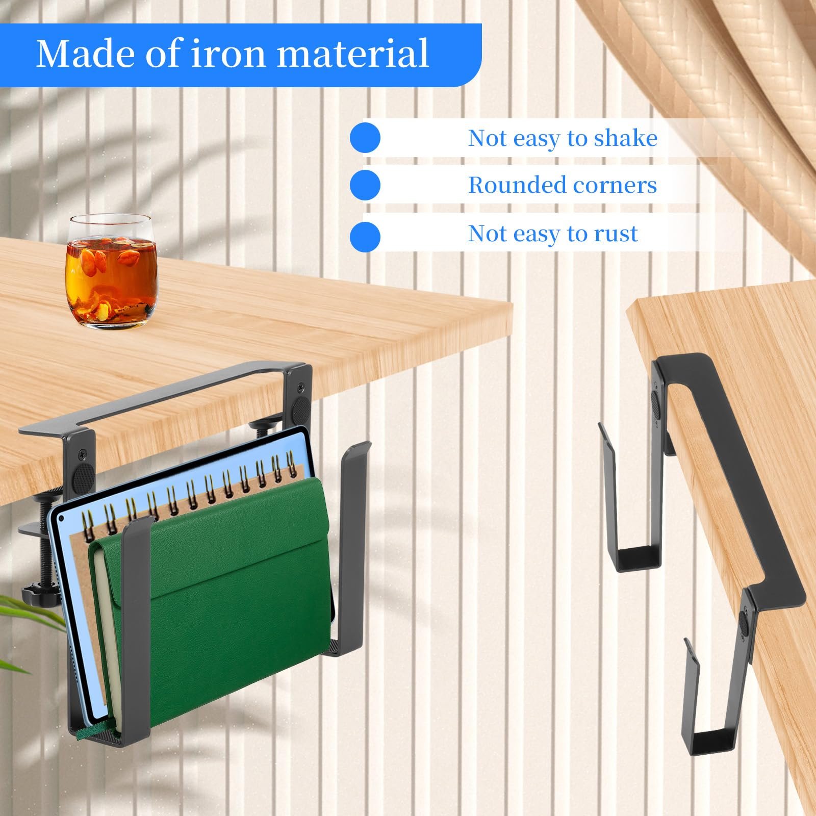 Органайзер для ноутбука Металевий Підвісний Регульований Знімний Тримач для ноутбука з нековзними накладками Стійкий до подряпин, фото №3