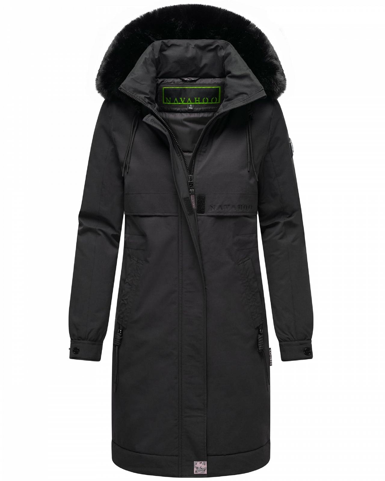 Женская зимняя куртка Navahoo Длинная с искусственным мехом и капюшоном, фото №1