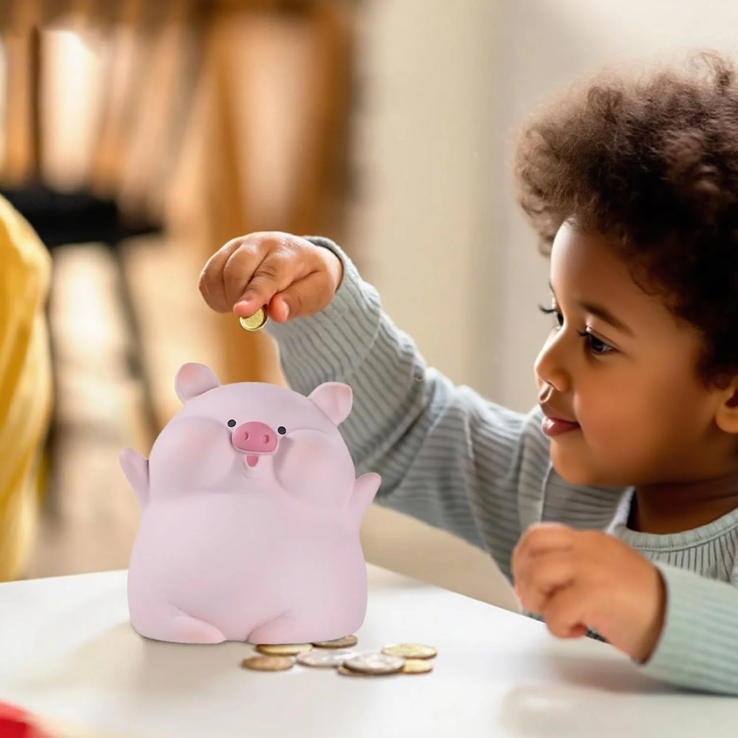 Скарбничка Kawaii пластикова у формі свинки, фото №5