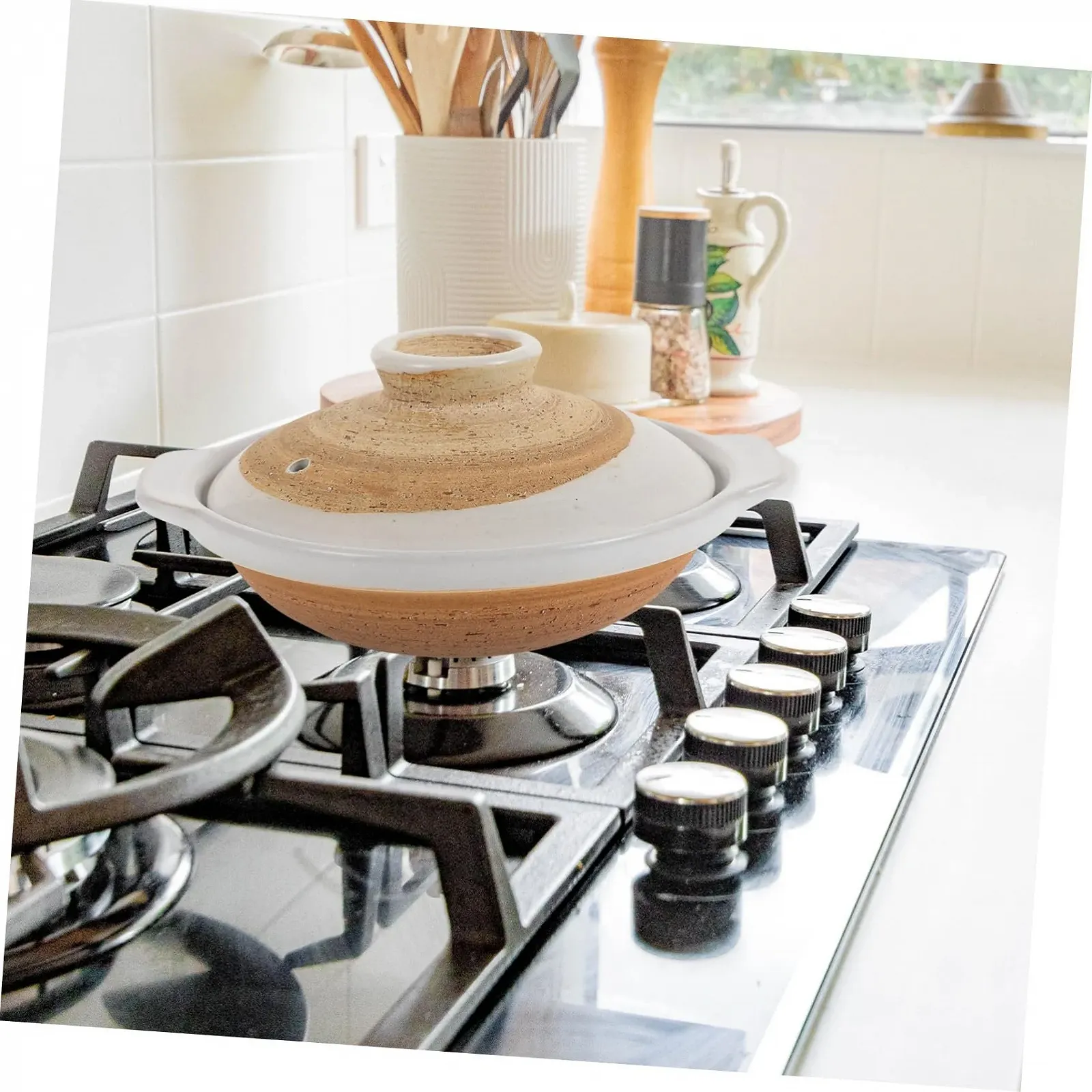 Керамический горшок для риса большой с крышкой, фото №6