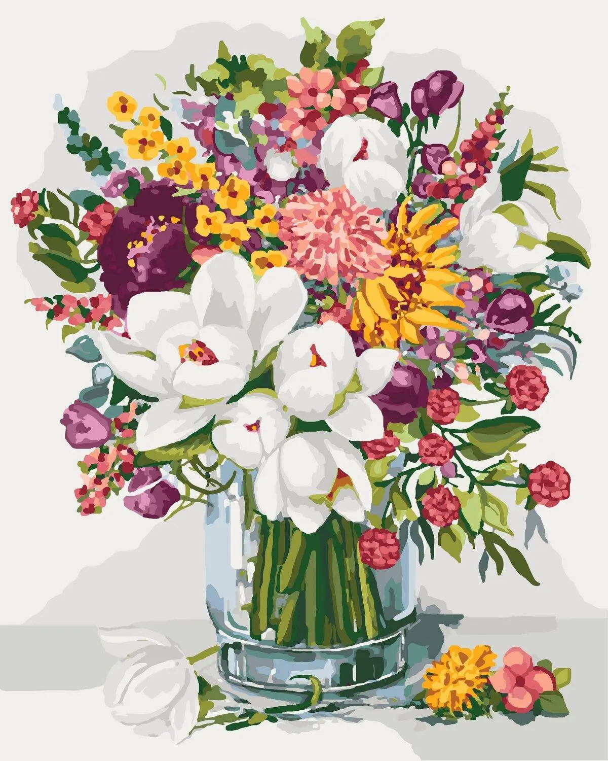 КНО3018 Розфарбування за номерами Аромат літа Без коробки, фото №1