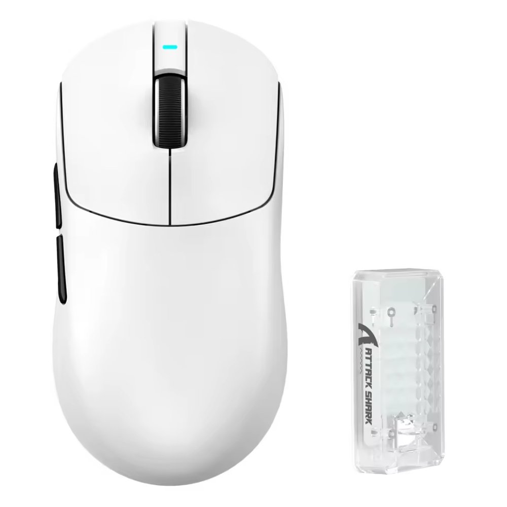 Миша Attack Shark X8 Pro PAW3950Pro 40000DPI 700IPS 60G 8000Hz White, фото №3 Миша Attack Shark X8 Pro PAW3950Pro 40000DPI 700IPS 60G 8000Hz White, фото №3