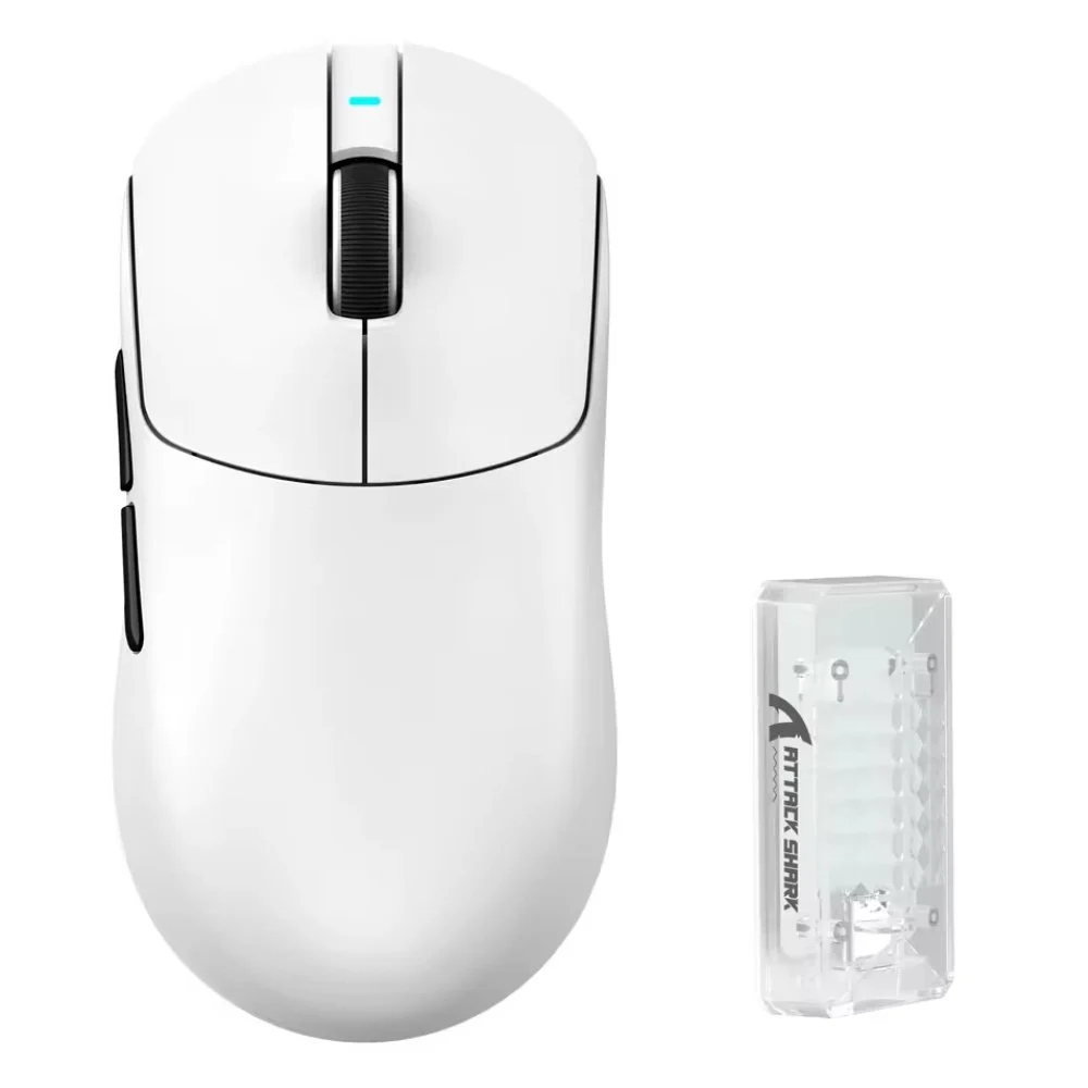 Миша Attack Shark X8 Pro PAW3950Pro 40000DPI 700IPS 60G 8000Hz White, фото №3