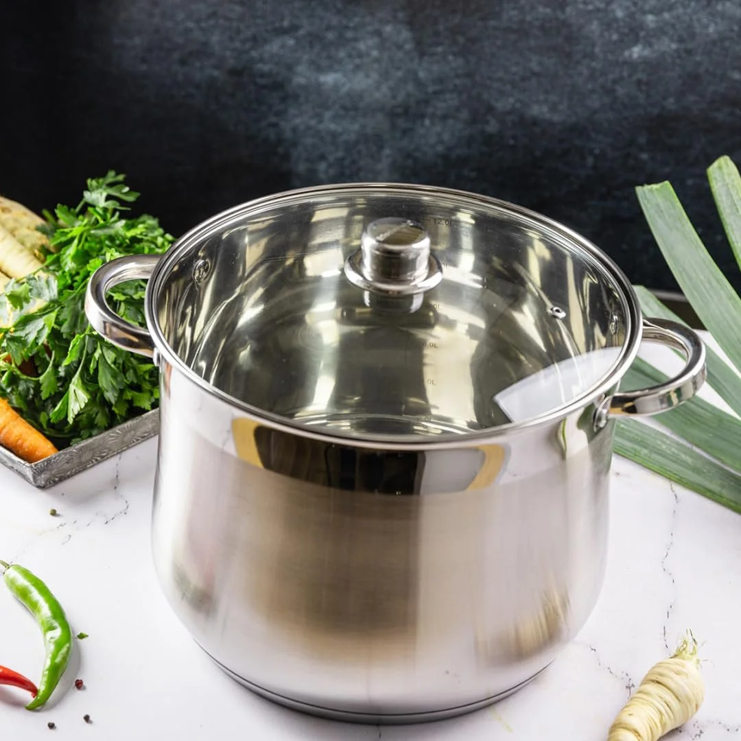 Кастрюля Premium Pot 26 x 21 см из нержавеющей стали с крышкой 10.7 л, фото №6