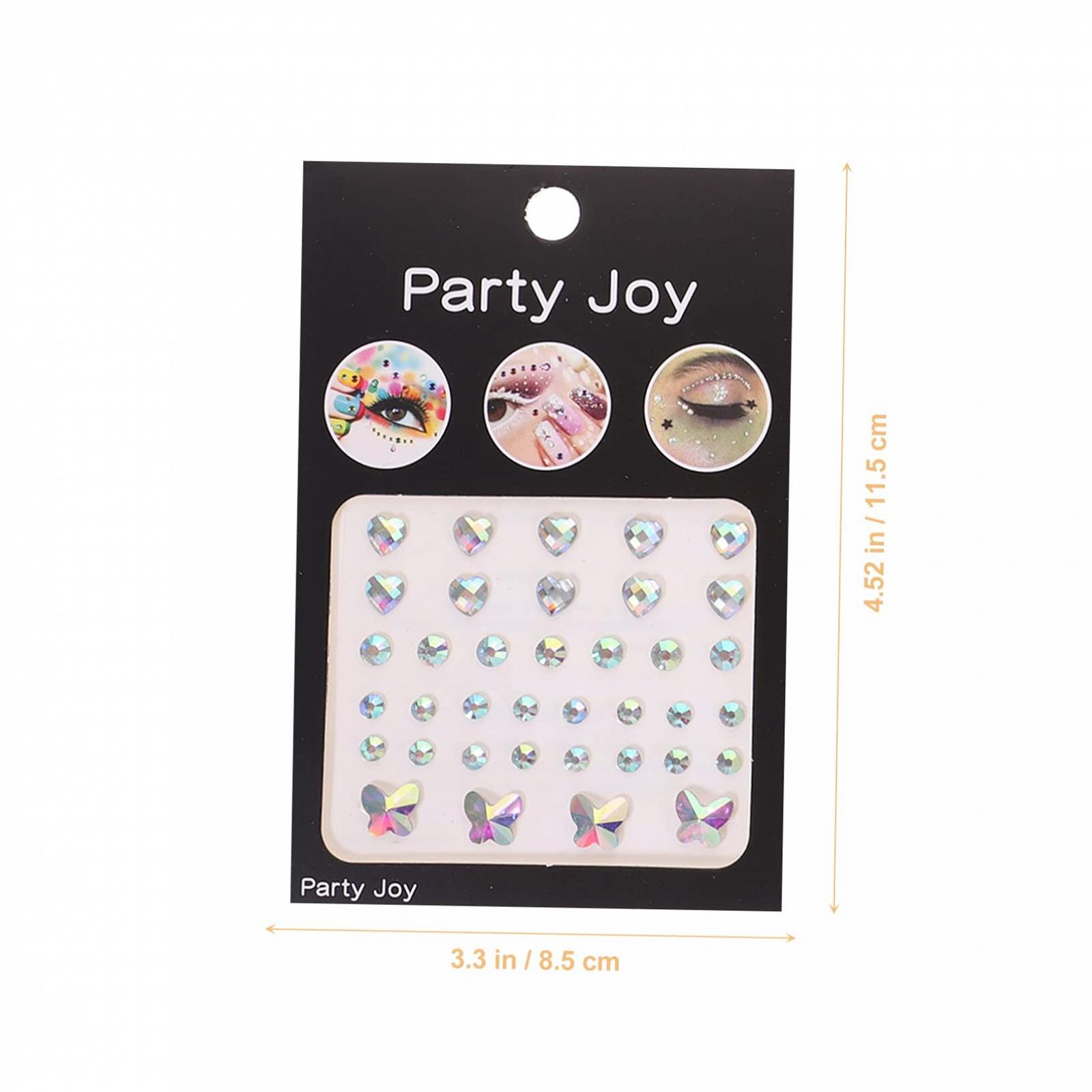 Стразы для ногтей MAGICLULU Наклейки на веки со стразами, украшения для лица, макияж, драгоценности для лица, стразы для лица, наклейки для тела, стразы из смолы, фото №4