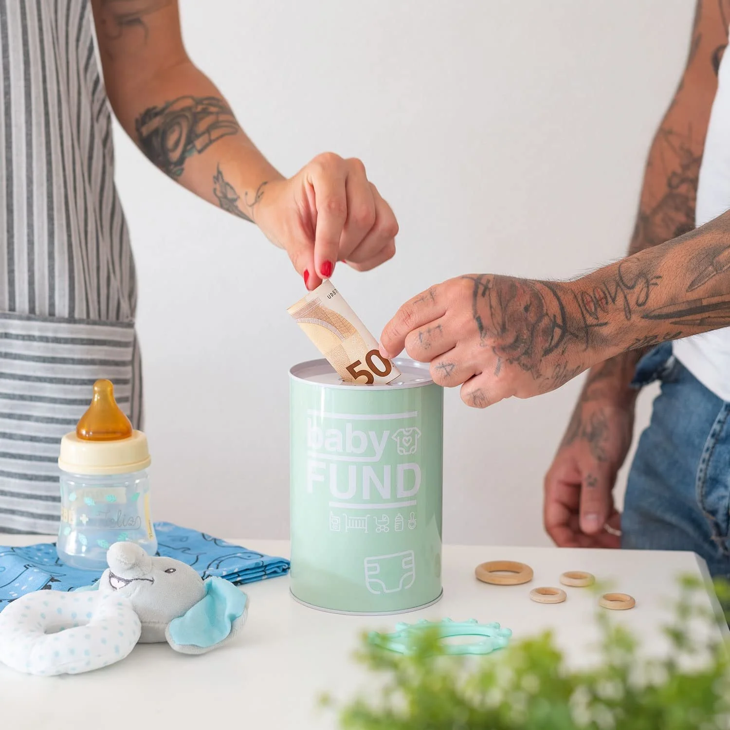 Скарбничка FISURA Baby Fund велика сталева, фото №3