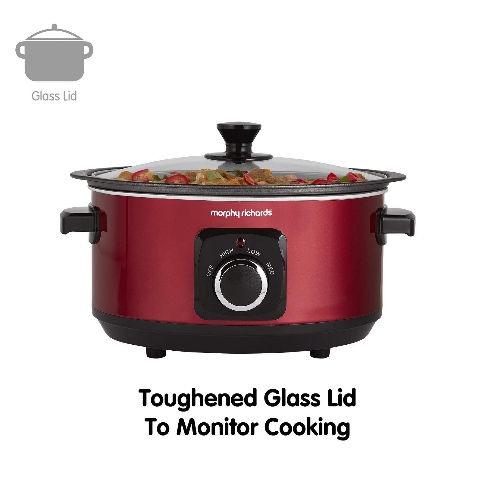 Мультиварка Morphy Richards Sear and Stew 460014 3.5 літра Червона, фото №6