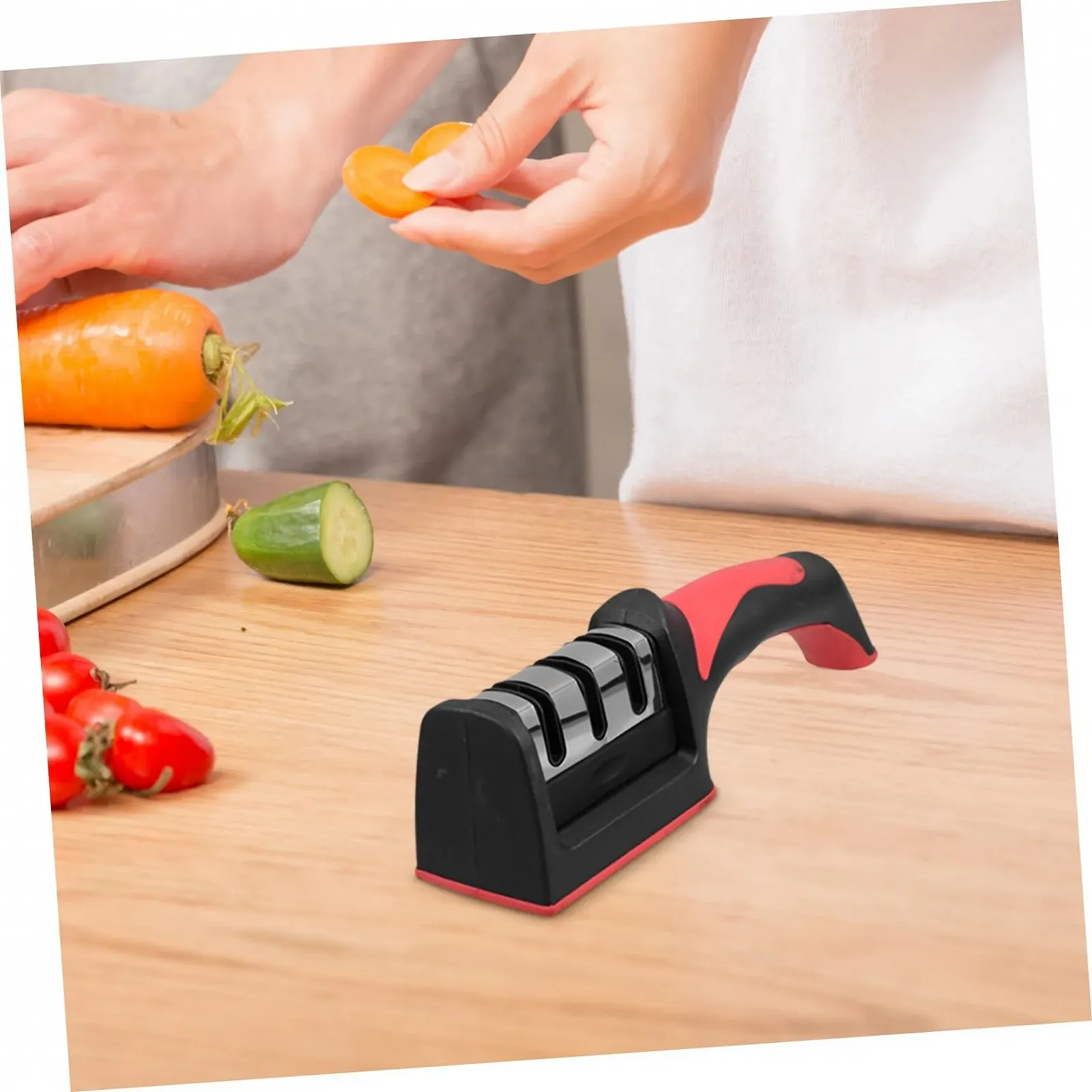 Ручная точилка для ножей Ciieeo Трехуровневая Нержавеющая сталь, фото №7